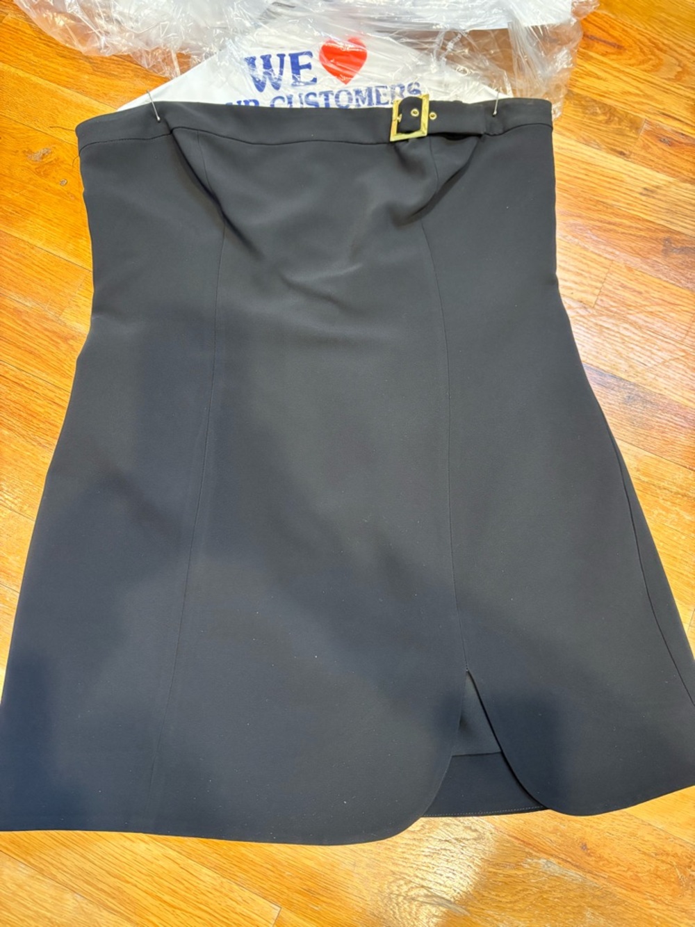 Amanda Uprichard Black Garment with Label Detail